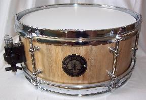 Solid hollowed log paradox walnut snare drum
