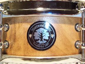 solid hollowed lathed Siberian Elm wood snare drum
