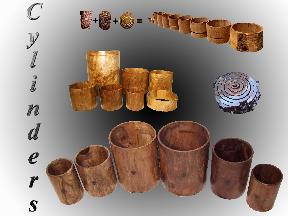 Heartwood Drums cuts concentric cylinders from solid logs to create sets of solid hollowed wood cylinders to make drum sets, snare drums, Taiko drums, cylindrical furniture, wine barrels, speaker boxes, amplifiers, display barrels, etc.